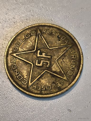 Бельгийский Конго 5 франков