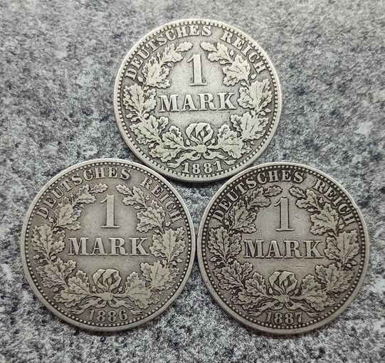 3 марки 1881,1886,1887 год