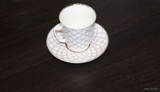 Фарфоровая чайная пара, клеймо, ЛФЗ.
