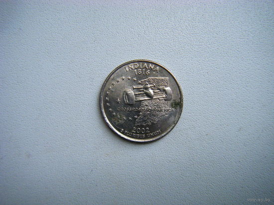 Квотер (25 центов) США 2002г. ИНДИАНА. Р.