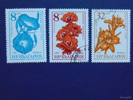 Болгария 1985 г. Цветы.