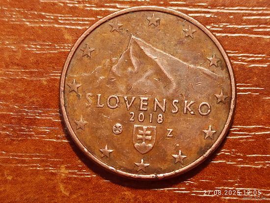 Словакия 5 евроцентов 2018