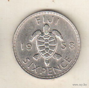 Фиджи 6 пенс 1958