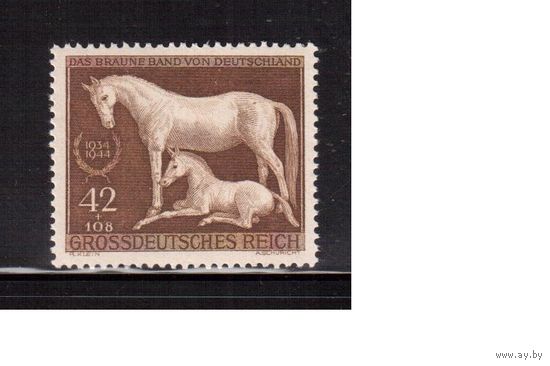 Германия-1944,(Мих.899) ** , Спорт, Лошади(одиночка)