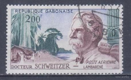 [1519] Габон 1960. Культура.Искусство.Медицина.Альберт Швейцер. Одиночный выпуск.Гашеная марка. Кат.гаш.4 е.