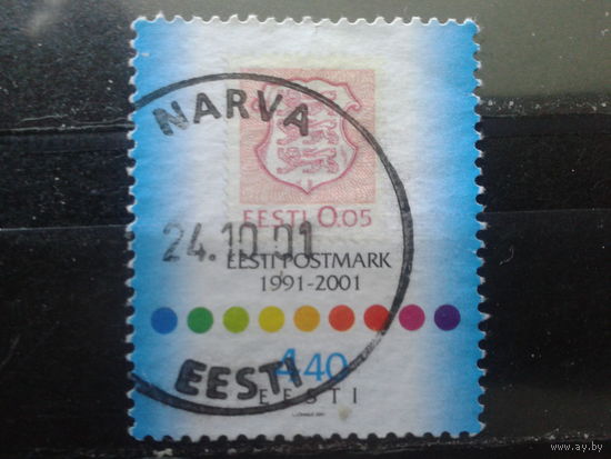 Эстония 2001 10 лет совр. эстонской марке