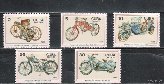 Куба-1985(Мих.2954-2958) ** , Мотоциклы, (полная серия)
