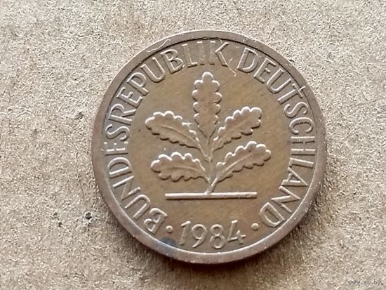 ФРГ 1 пфенниг, 1984"J" (К-U-)