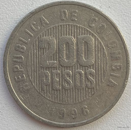 Колумбия 200 песо 1996 г.
