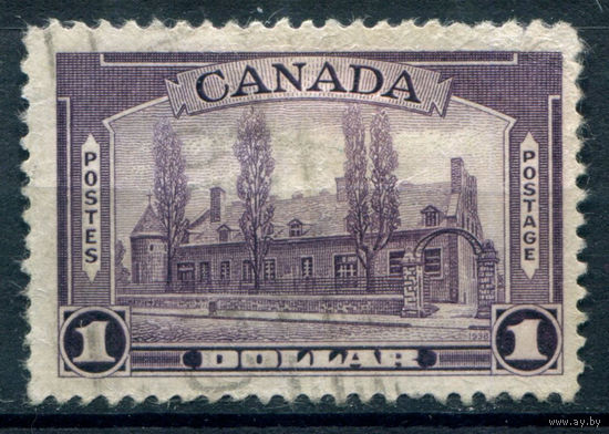 Британские колонии - Канада - 1938г. - ландшафты, архитектура, 1 $ - 1 марка - гашёная [Mi 208]. #3-WB-96-A-2