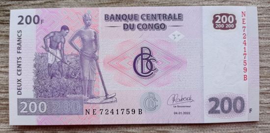 Werty71 Конго 200 франков 2022 UNC банкнота