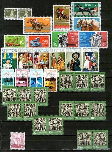 ГДР.СБОРНЫЙ ЛОТ ЧИСТЫХ МАРОК 1974 и 1975 г. с вариациями!ПОЛНЫЕ СЕРИИ !