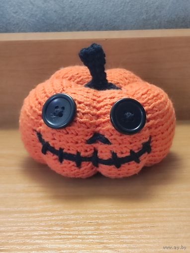 Хэллоуинская тыква Плюшевая вязаная мягкая игрушка амигуруми интерьер ручная работа handmade кукла