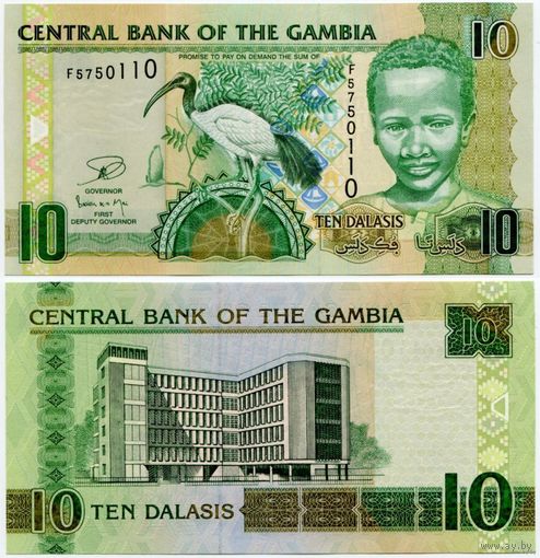 Гамбия. 10 даласи (образца 2006 года, выпуск 2013, P26c, UNC)