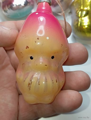 Ёлочная игрушка  - Дедок Боровичек . СССР  .