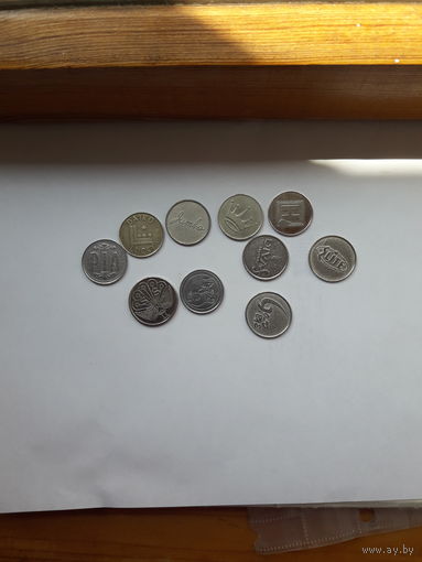 Жетоны иностранные 10 шт (6)