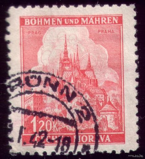 1 марка 1939 год Богемия и Моравия