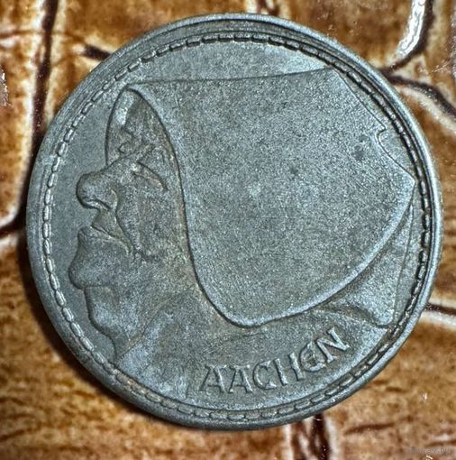 Монета 10 пфеннигов 1920 год. Ахен. Веймарская республика.