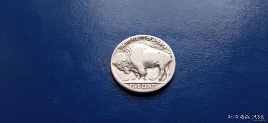 5 центов 1936 год США Бизон (Состояние на фото)