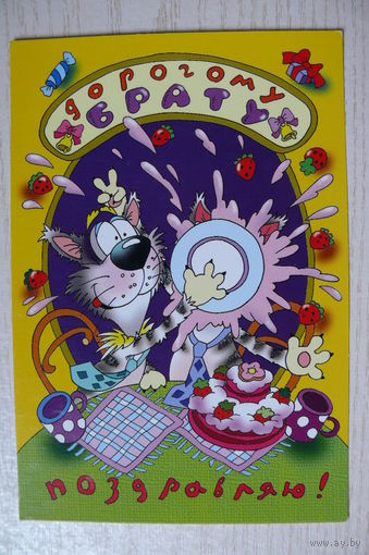 2002, Беларусь; Чайчук В. и А., Дорогому брату. Поздравляю! чистая, 12*18 см.