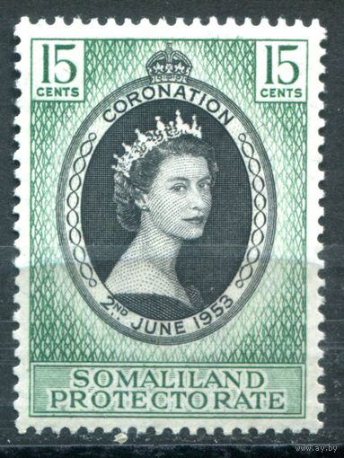 Британские колонии - Сомалиленд - 1953г. - коронация королевы Елизаветы II - 1 марка - полная серия, MLH [Mi 120]. #2-Bc-D-KS-4