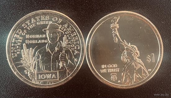 США 1 доллар 2026 Инновация 30 Айова Норман Эрнст двор D UNC
