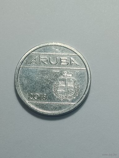 Аруба 25 центов 2018 года .