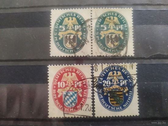 Германия Респ 1925 Вып Гербы Пруссия Бавария Саксония Полная Пара#375-7