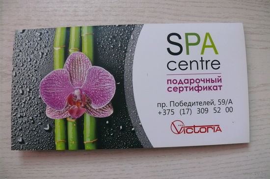 Подарочный сертификат; двойная, подписана (Минск).