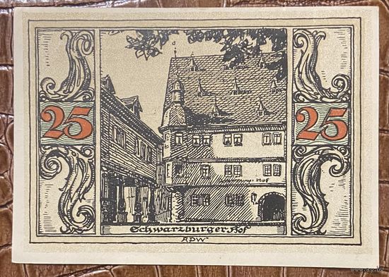 Нодгельд 25 пфеннигов 1921 год. Арнштадт. Веймарская республика