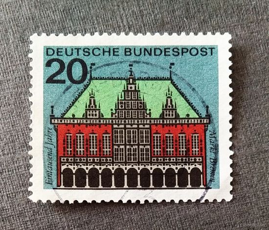 Марка Германия 1964 год Города