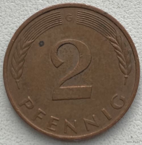 Германия 2 пфеннига 1990 г. G