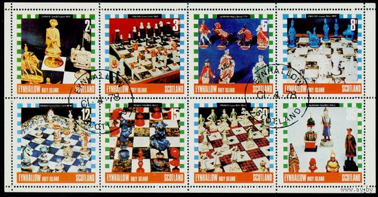 Шахматы Шотландия 1978 год блок из 8 марок