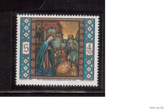 Австрия-1984,(Мих.1798)  ** ,   Искусство,Рождество, (одиночка)