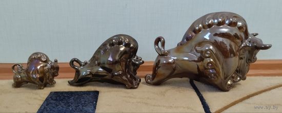 Статуэтка Зубр комплект 3 шт СССР цена за все