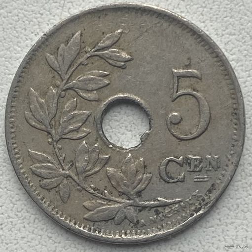 Бельгия 5 сантимов 1922 г. Belgie