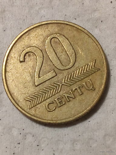20 центов Литва 1998 год