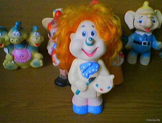 Резиновая игрушка Карандаш (рыжий художник, кисть, палитра, мастак)