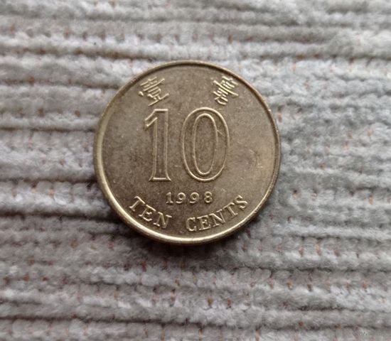 Werty71 Гонконг 10 центов 1998 цветок Баухиния Блеск