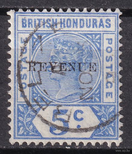 67.BrKCI. Великобритания. Колонии. Британский Гондурас. Стандарт. Виктория. Надпечатка. 1899/00 гг. 5C. Mi.#40I.