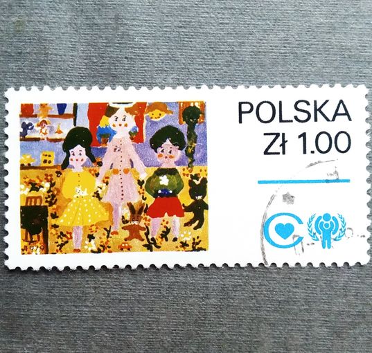 Марка Польша 1979 год Рисунки детей
