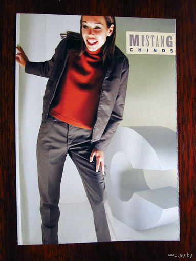 С 003-703 Открытка Mustang Jeans 1990-е Чистая