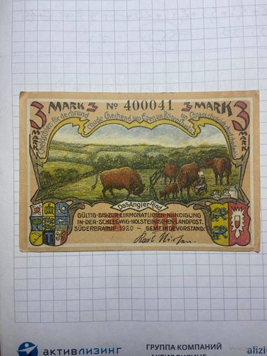3 марки (нотгельды) г. Германия.-1412