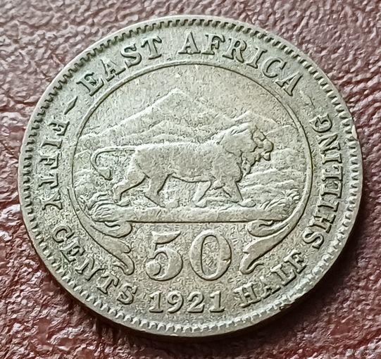 Британская Восточная Африка 50 центов, 1921    ( 1-7-4 )