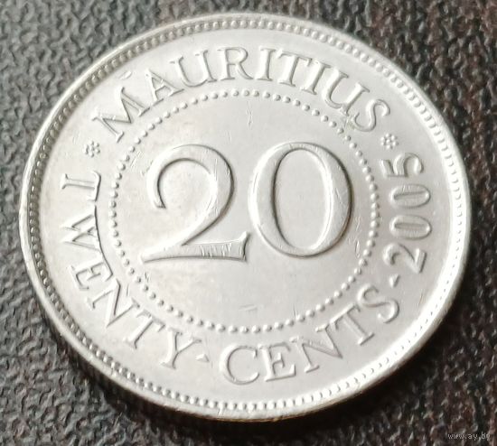 Маврикий 20 центов, 2005    ( 1-4-5 )