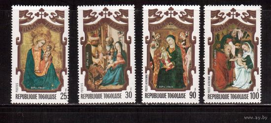 Того-1973,(Мих.1010-1013)  ** , Рождество,Искусство,Живопись