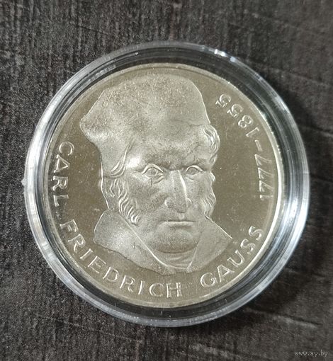 Германия 5 марок, 1977 200 лет со дня рождения Карла Фридриха Гаусса