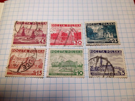 Марка  Польша 1937