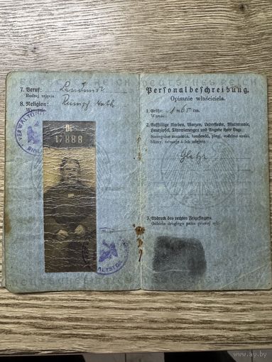 Паспорт 1917г.