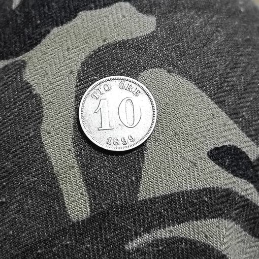 10 эре(1899г.) Швеция.Серебро.
